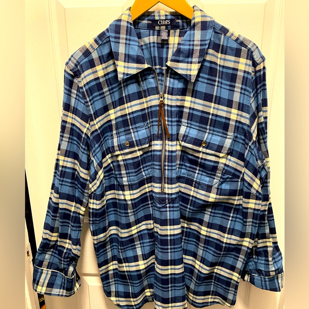Ralph Lauren Chaps Flannel Blouse